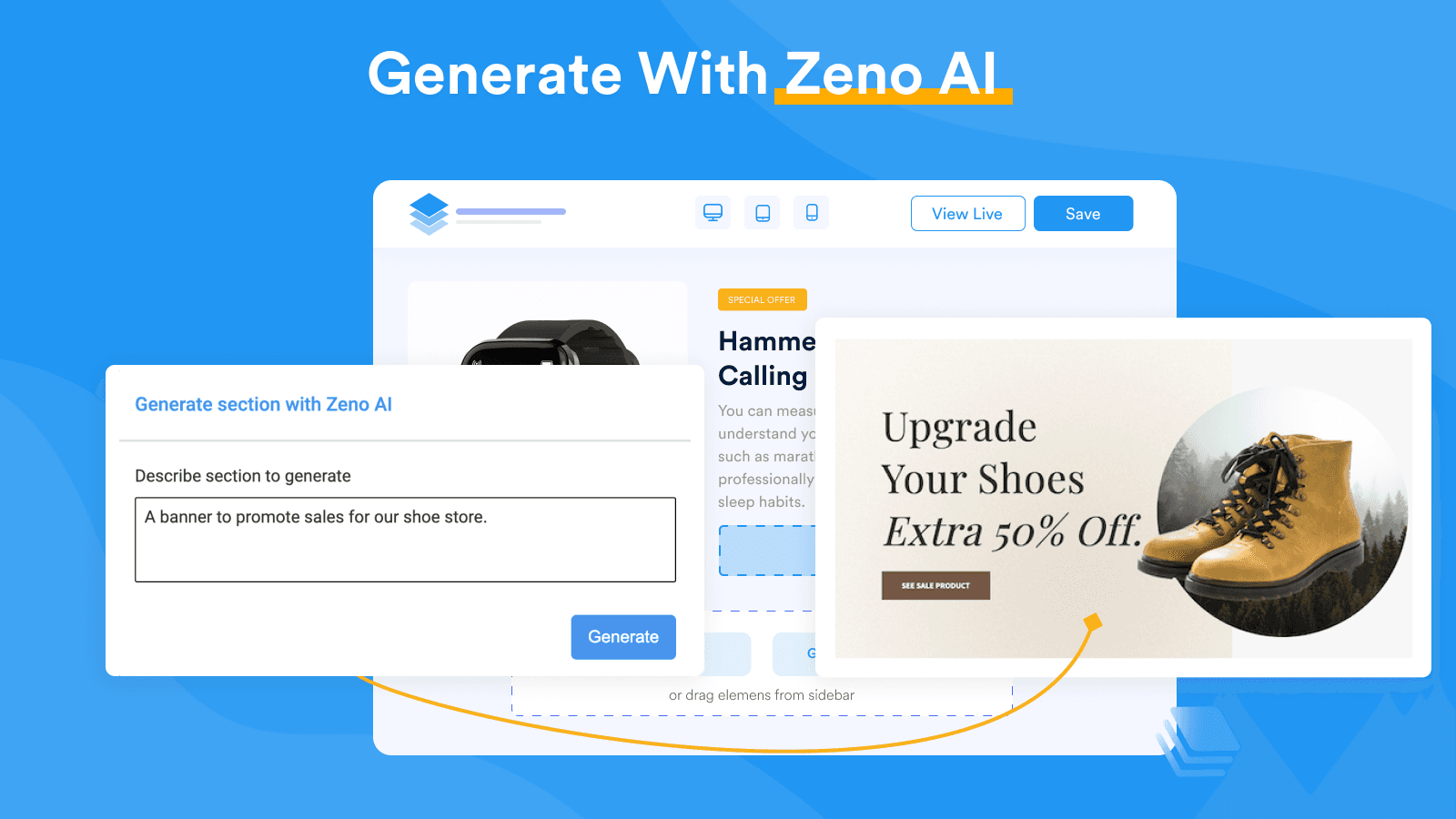 Zeno Landing Page Builder screenshot 1