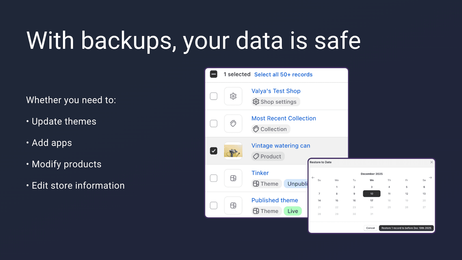 Talon Backups screenshot 2