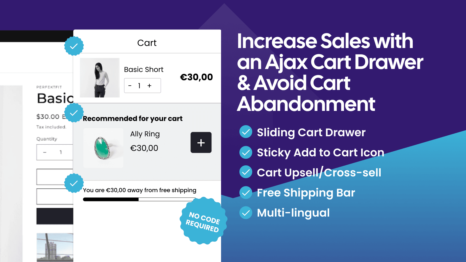 Quick Upsell Cart Drawer screenshot 1