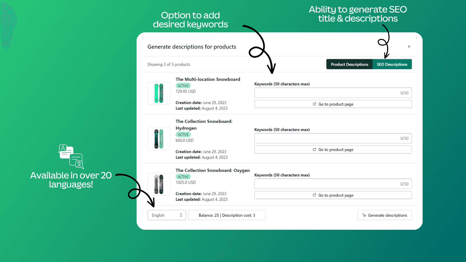 ShopiCraft‑AI Descriptions screenshot 2