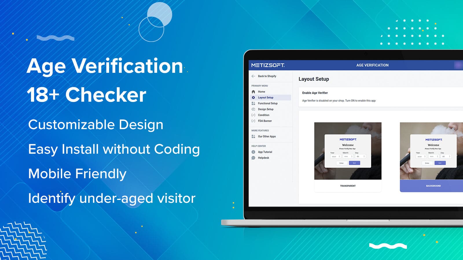 Metizsoft AGE VERIFIER screenshot 1