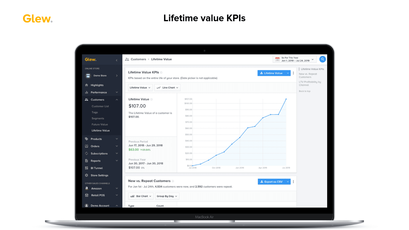 Glew Analytics & Reporting screenshot 2