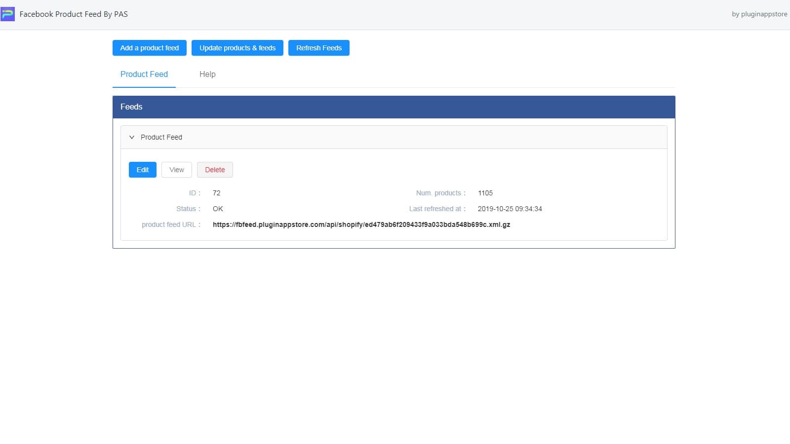 Facebook Product Feed screenshot 1
