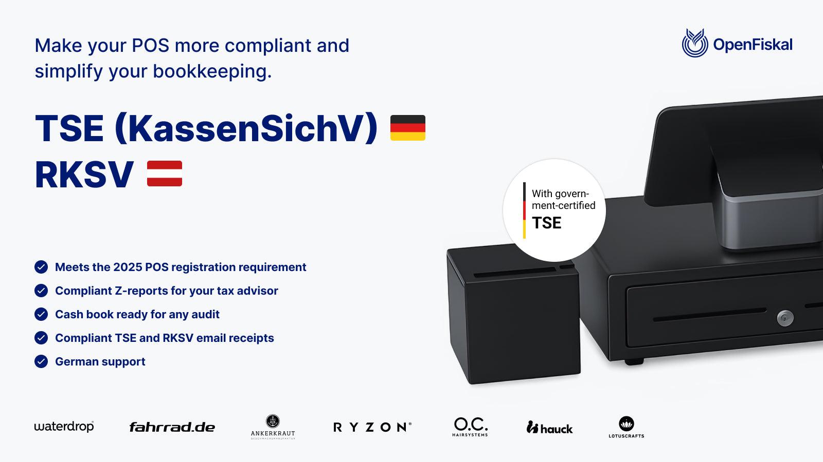 OpenFiskal TSE & RKSV for POS screenshot 1