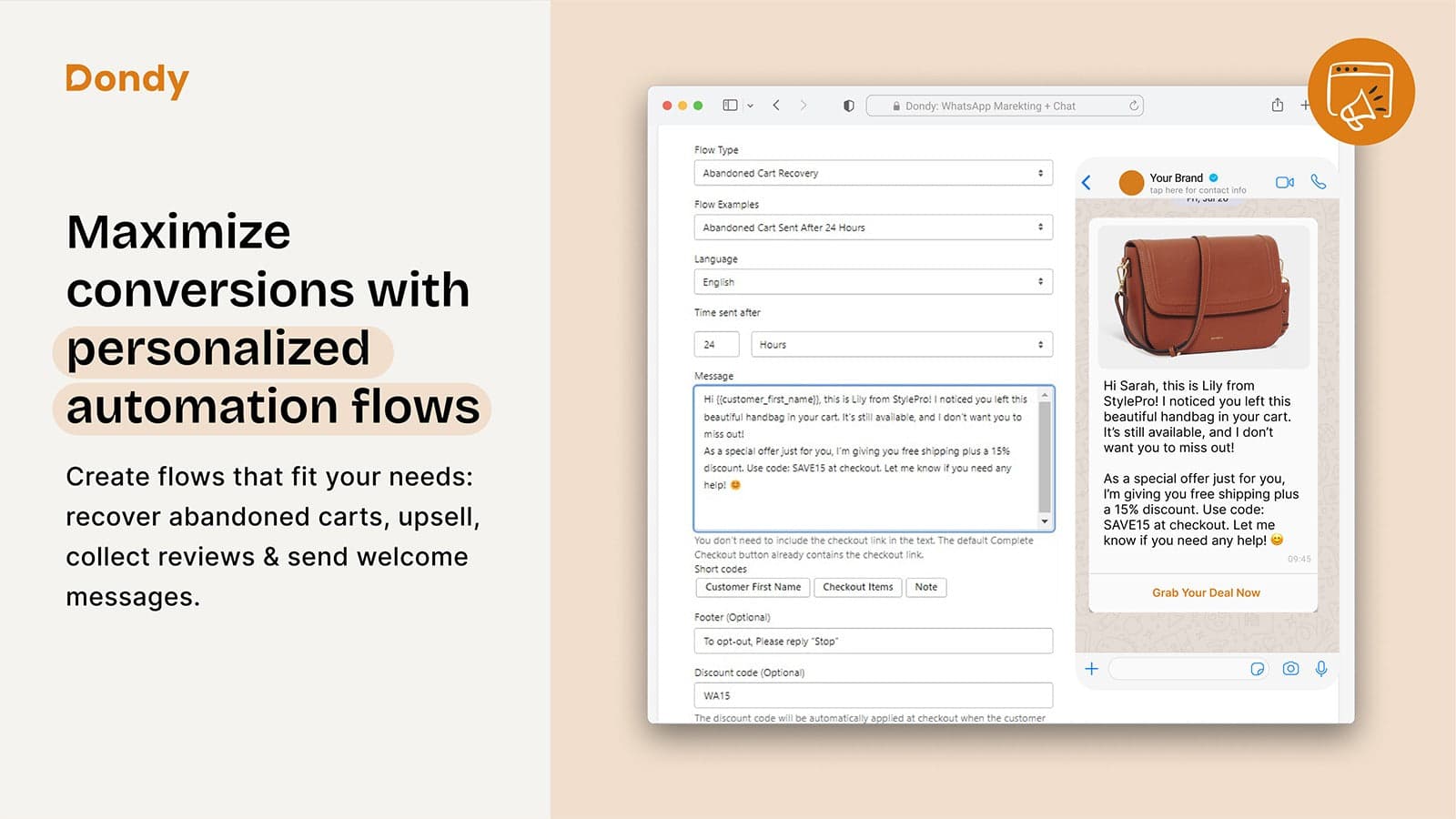 Dondy: WhatsApp Marketing+Chat screenshot 2