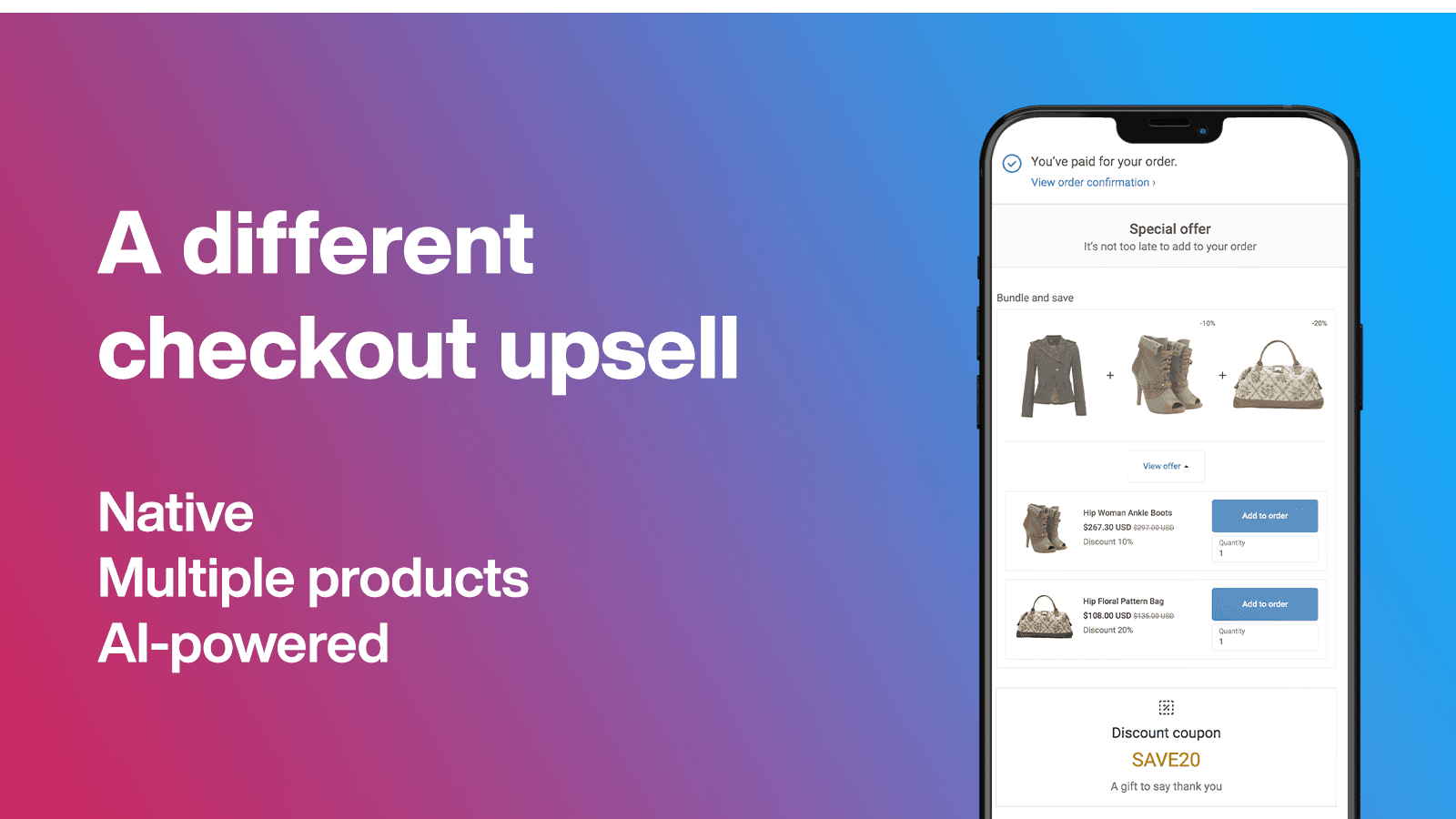 Argo AI Checkout Upsell screenshot 1