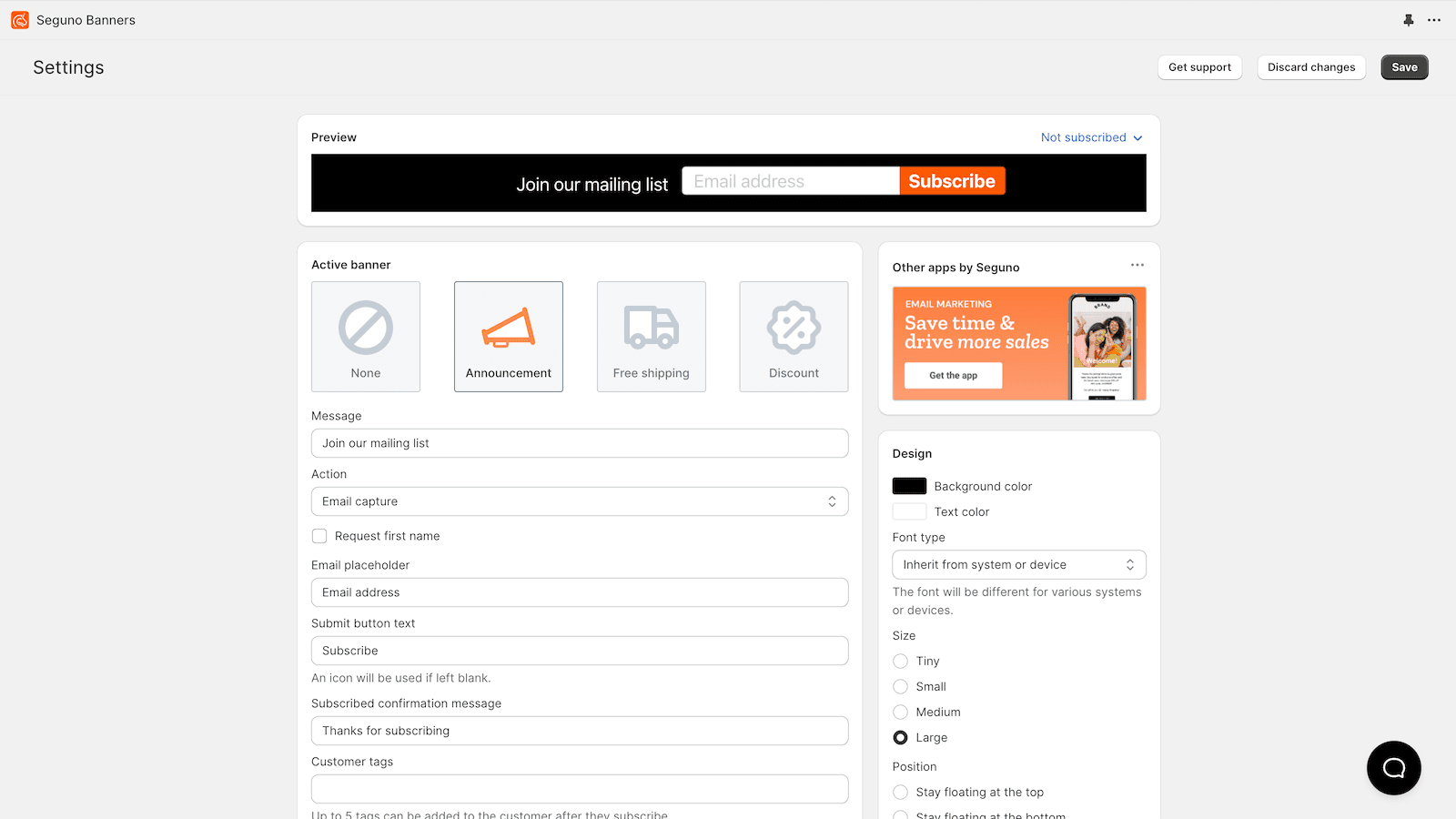Seguno Dynamic Banners screenshot 2