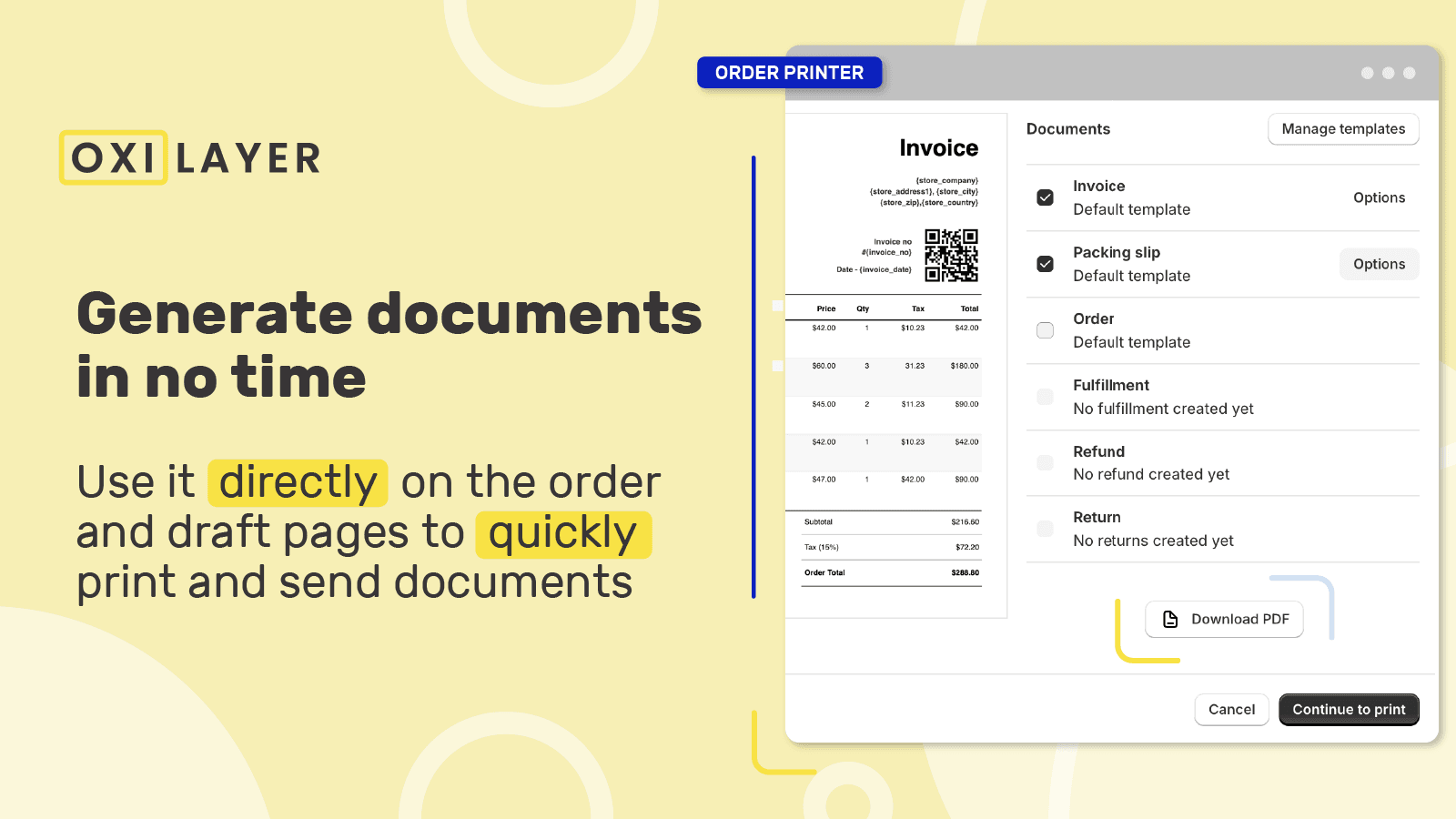 Oxilayer PDF Invoice Generator screenshot 2
