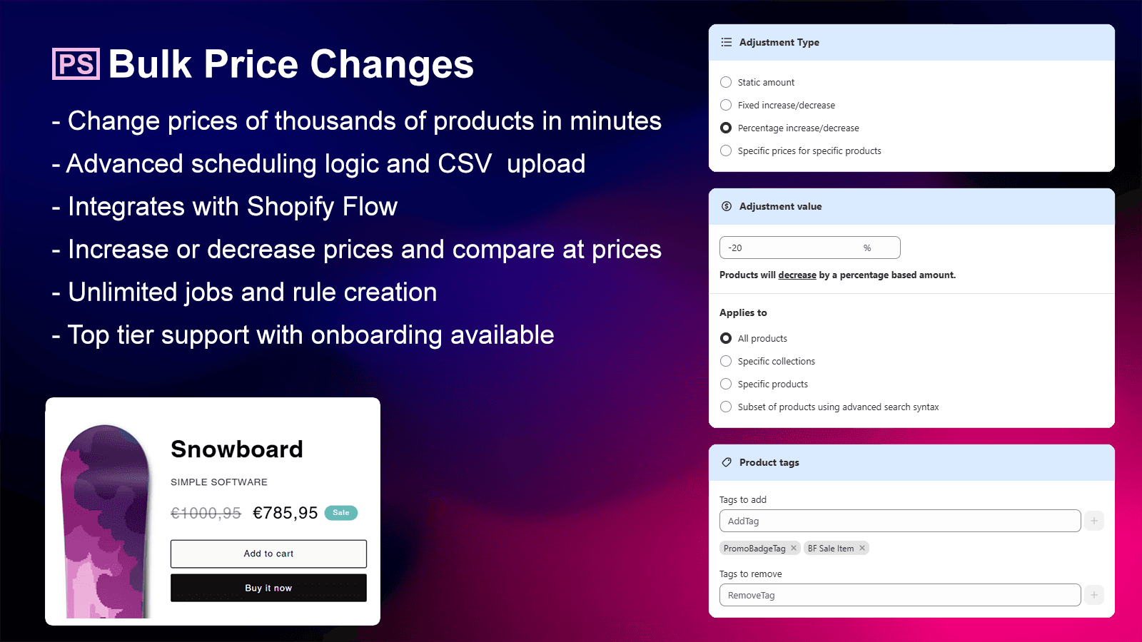 Simple Product Price Scheduler screenshot 1
