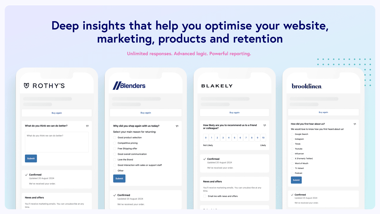 Grapevine Post Purchase Survey screenshot 2