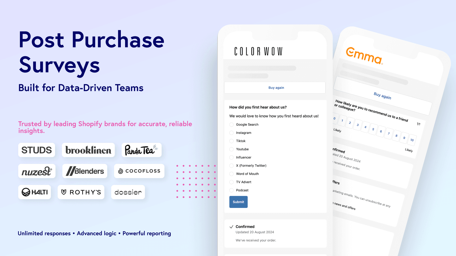 Grapevine Post Purchase Survey screenshot 1