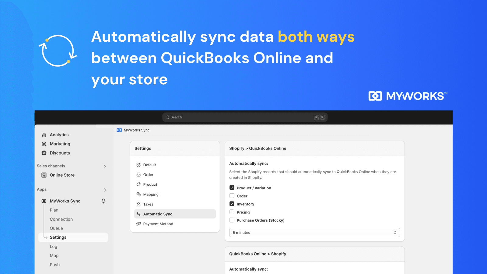 MyWorks Sync for QuickBooks screenshot 1