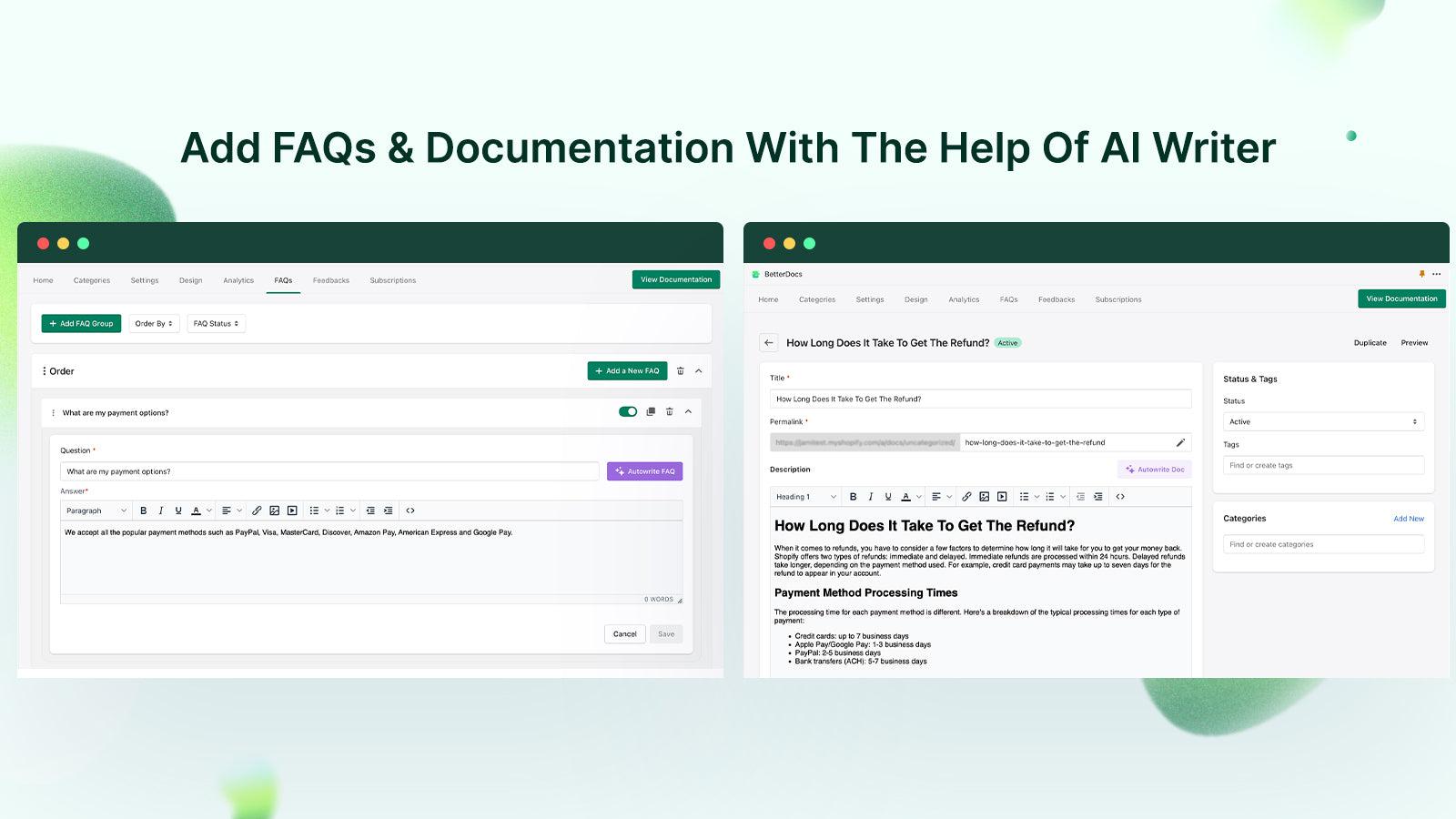 BetterDocs FAQ Knowledge Base screenshot 2
