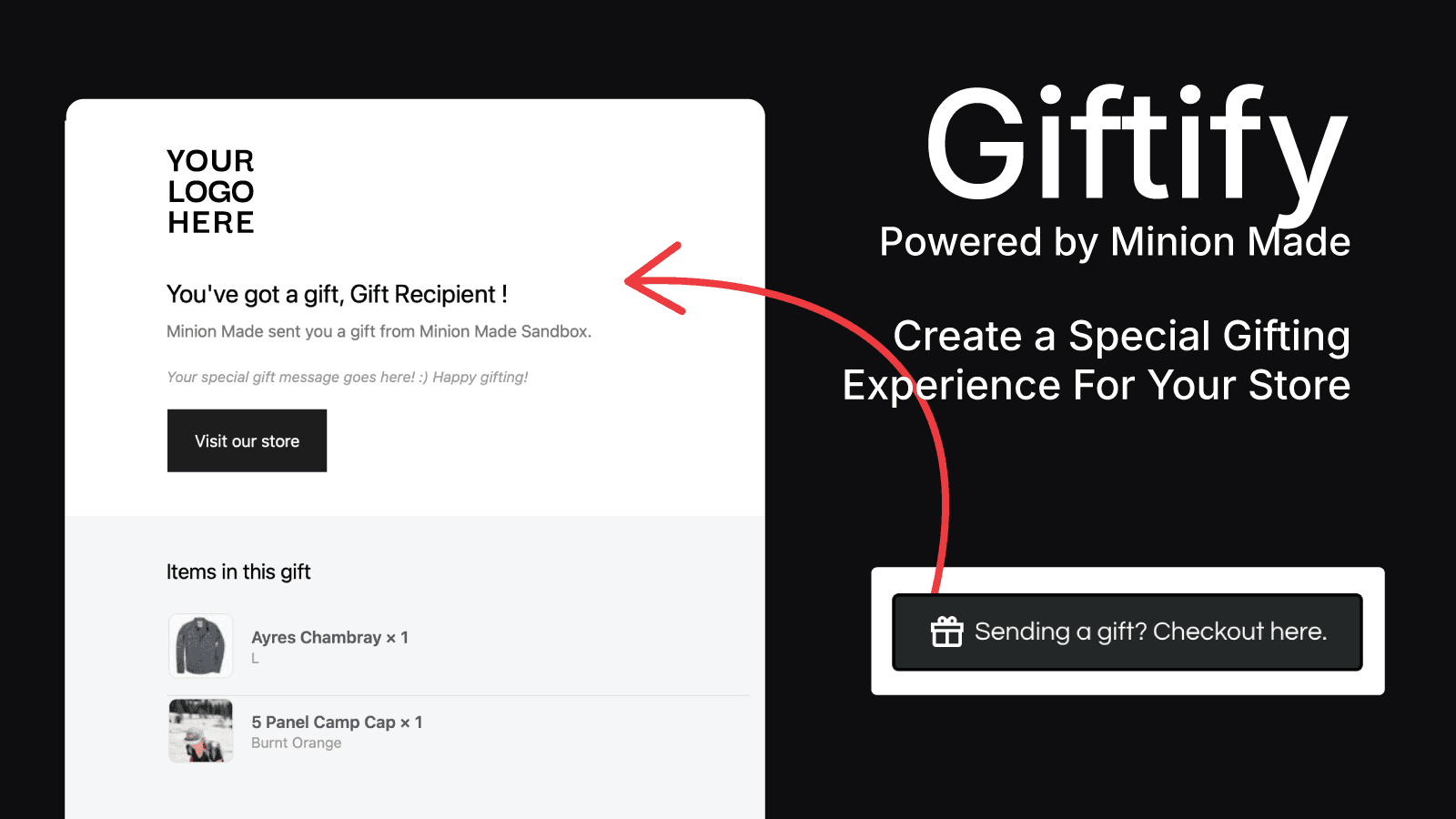 Giftify ‑ Gift Message Emails screenshot 1