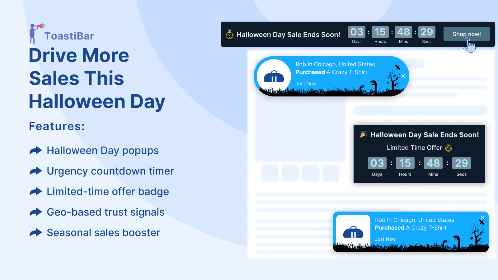 Toastibar Sales Popup & Timers screenshot 1
