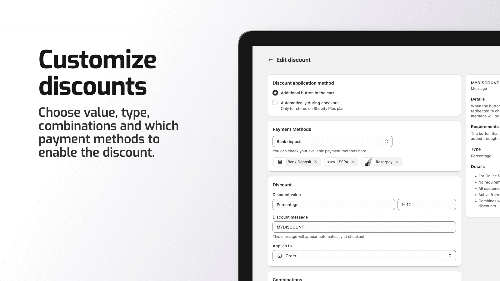 Scala Payment Method Discount screenshot 2