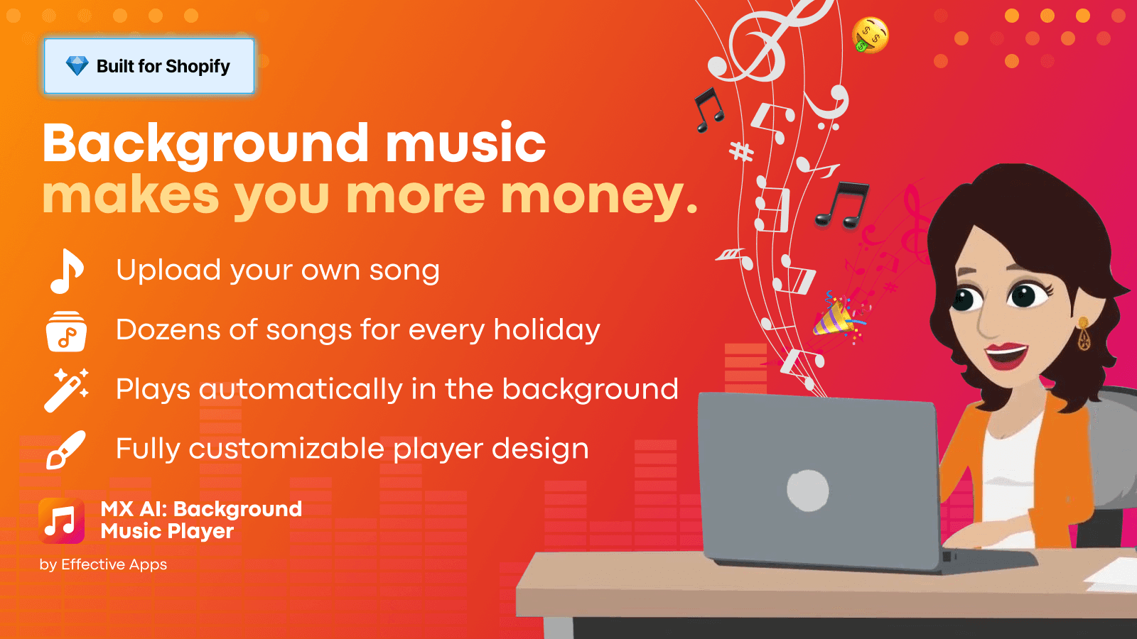 MX AI: Background Music Player screenshot 1