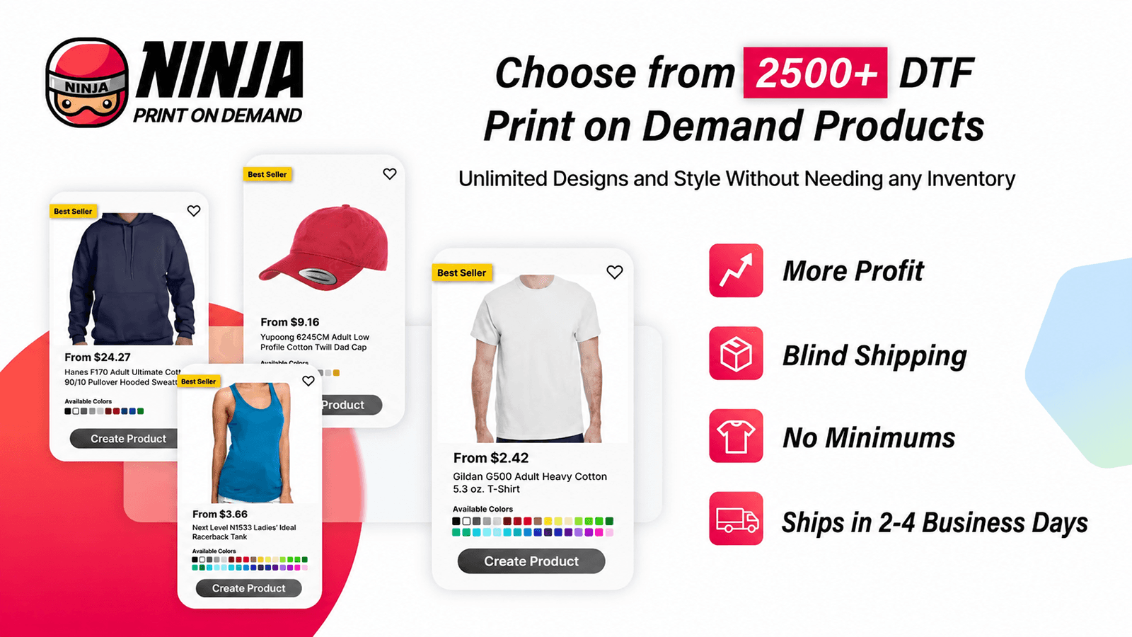 NinjaPOD: DTF Print on Demand screenshot 1