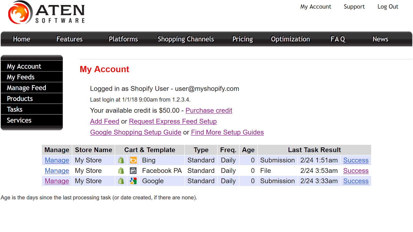 Aten's Google Shopping Feed screenshot 2