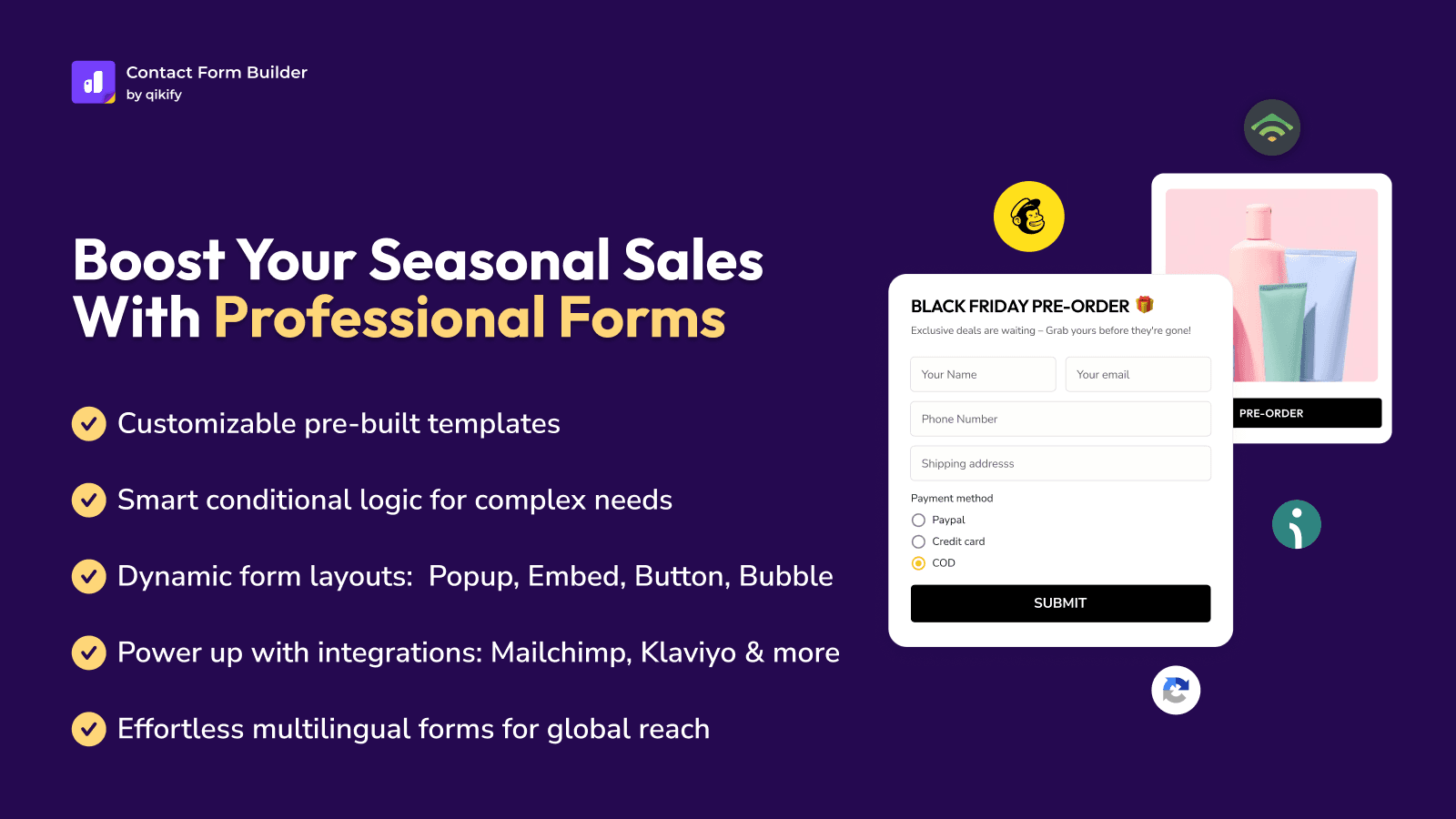 Qikify Contact Form Builder screenshot 1