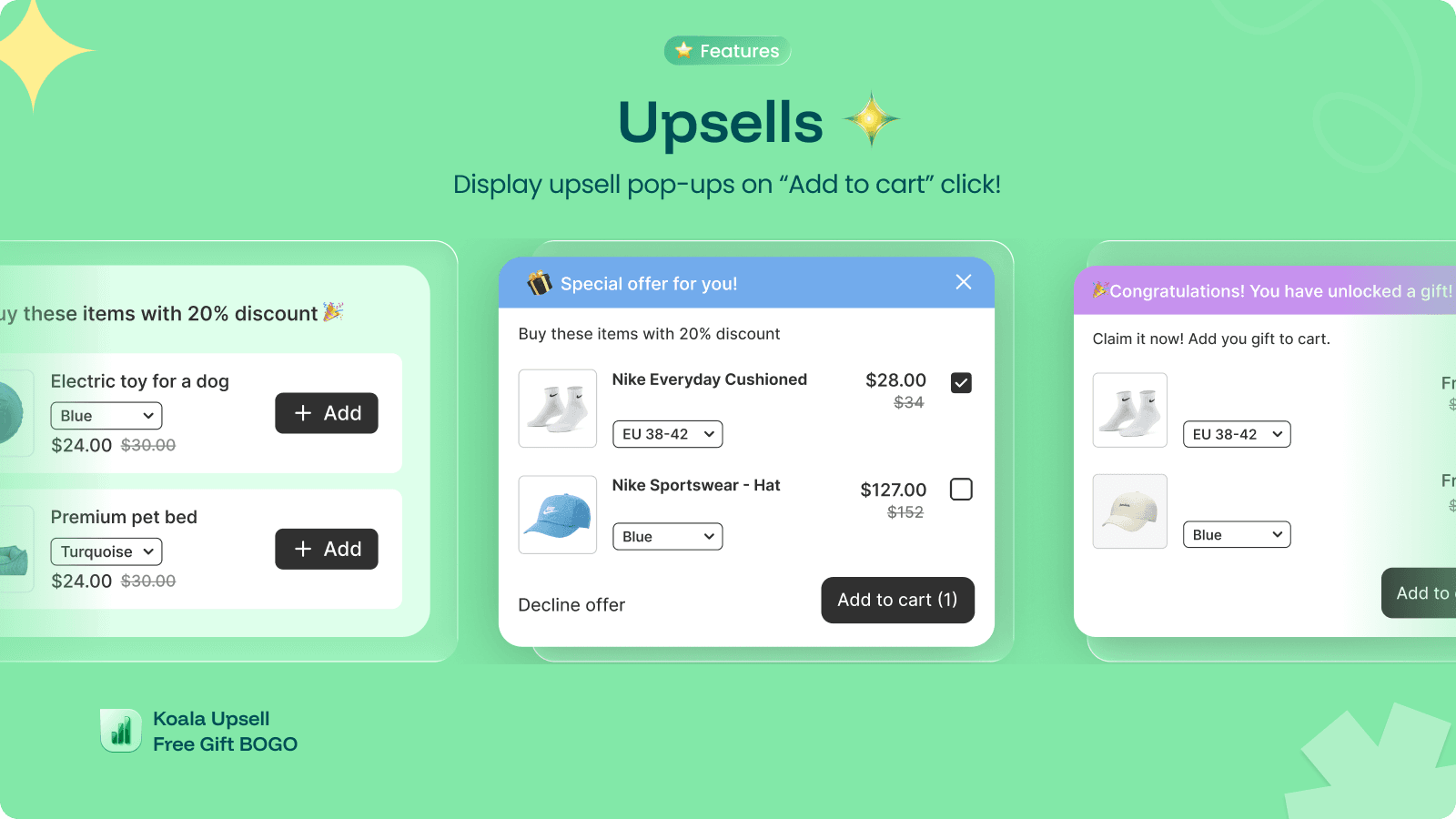 Koala Upsell Free Gift & BOGO screenshot 2