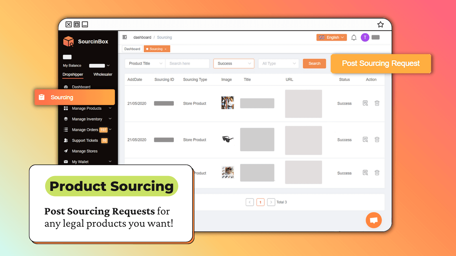 SourcinBox‑Dropshipping Agent screenshot 1