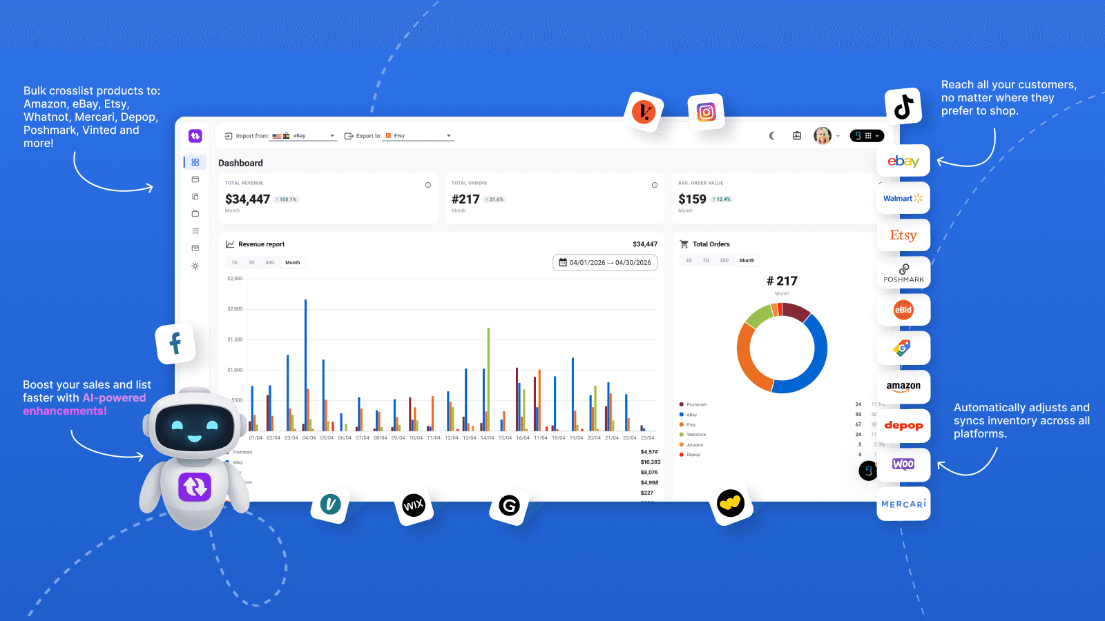 ExportYourStore: AI Cross‑List screenshot 1