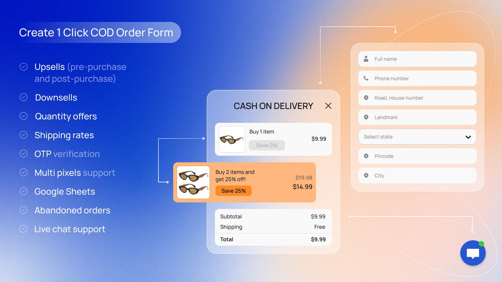 Releasit COD Form & Upsells screenshot 1