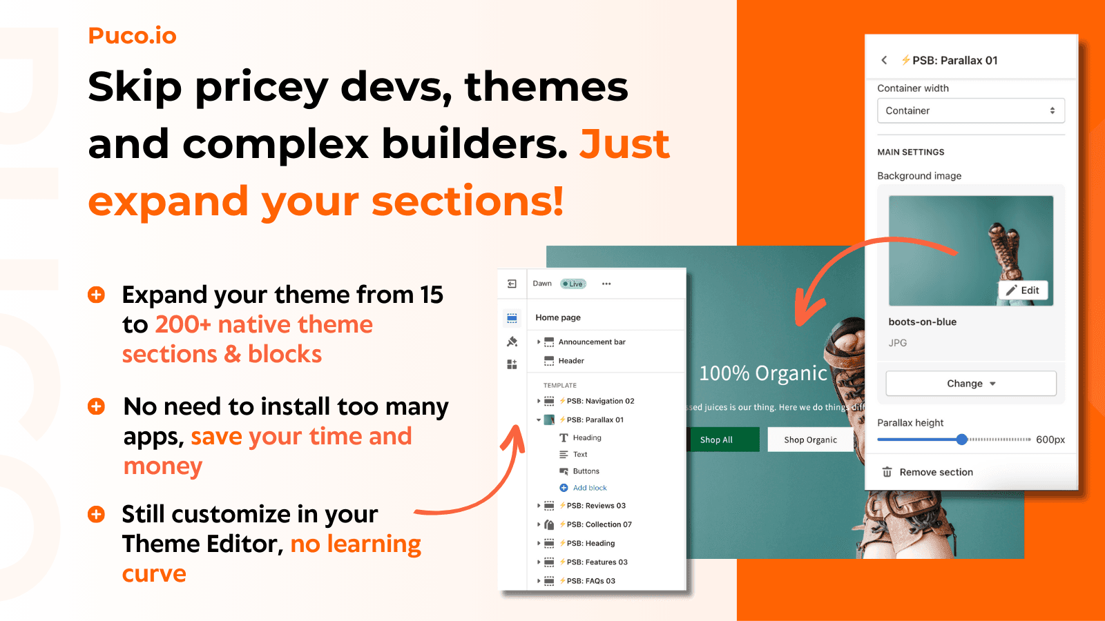 Puco Sections: Theme Sections screenshot 1