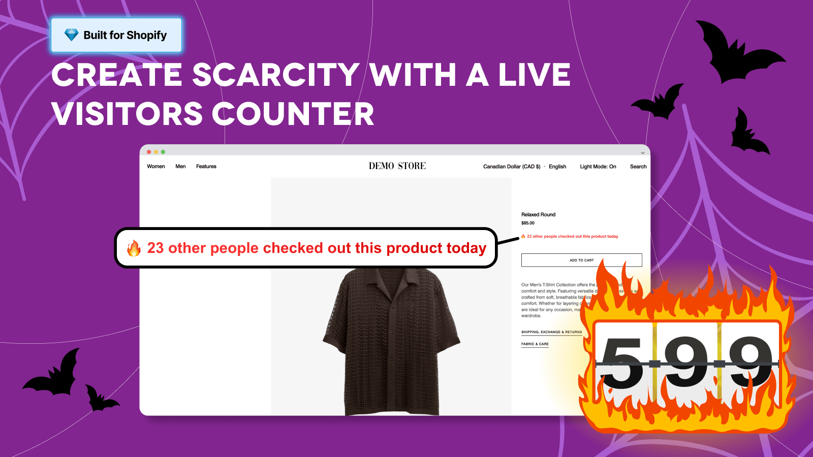 Livo: Scarcity Visitor Counter screenshot 1