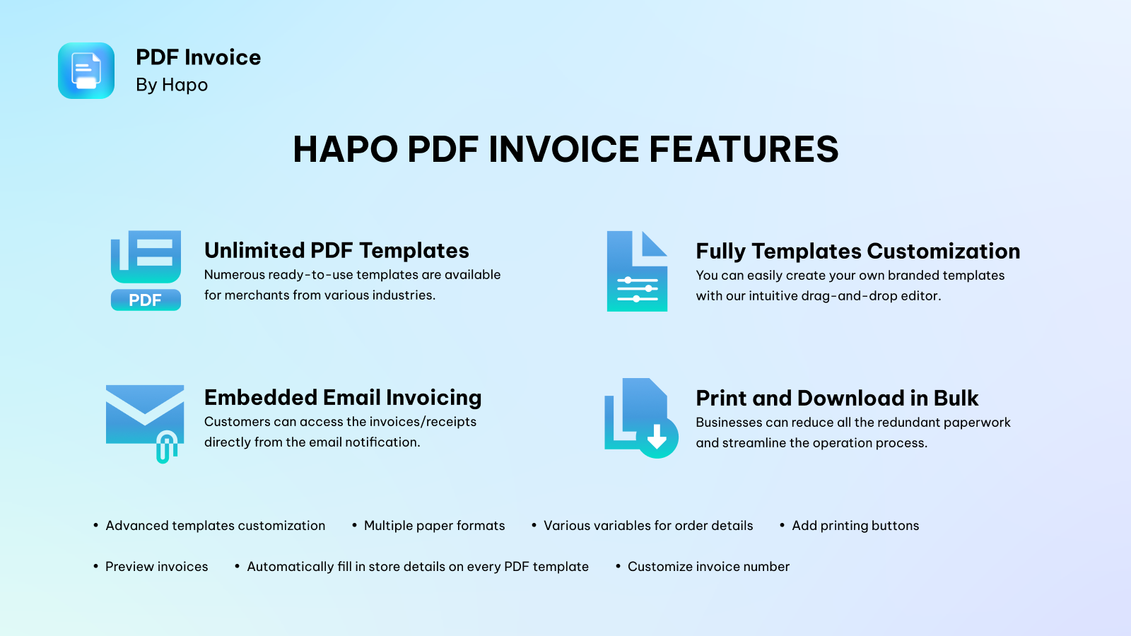HAPO Order Printer PDF Invoice screenshot 1