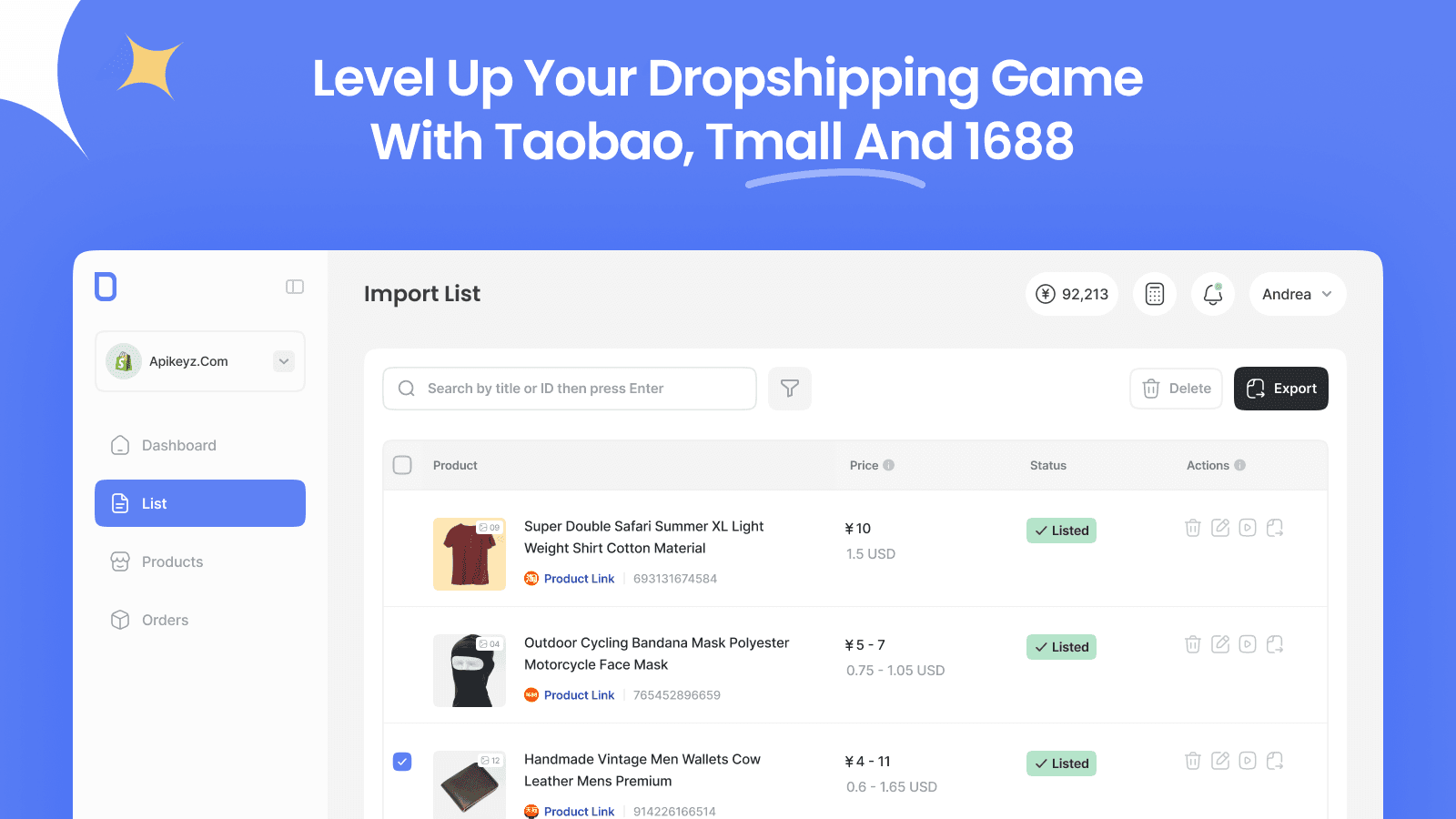 Dropast ‑ Taobao 1688 dropship screenshot 1