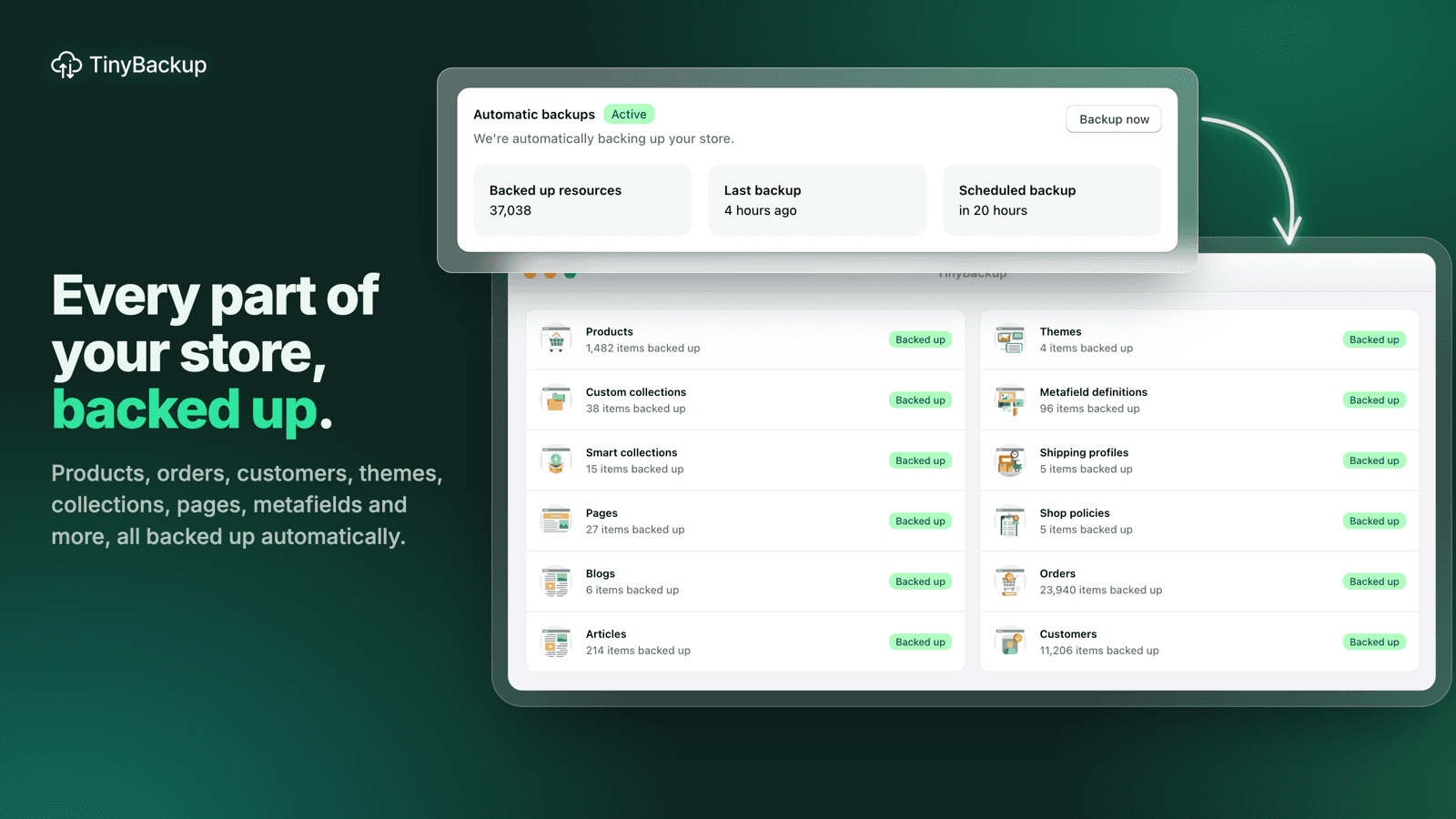 TinyBackup ‑ Backups & restore screenshot 2