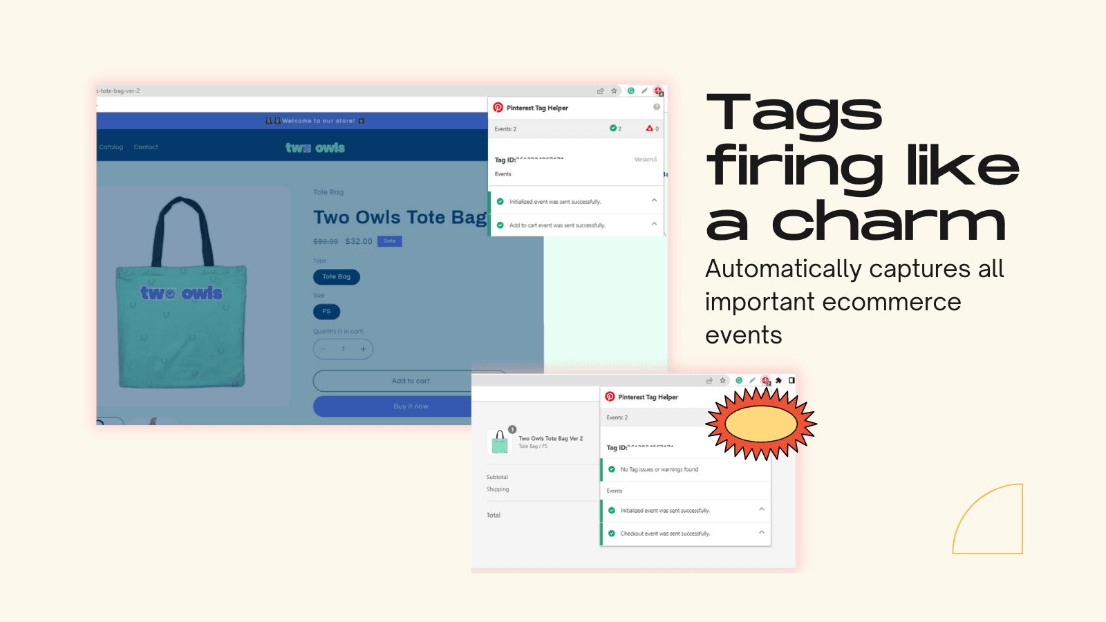 Omega ‑ Pinterest Pixels, CAPI screenshot 2