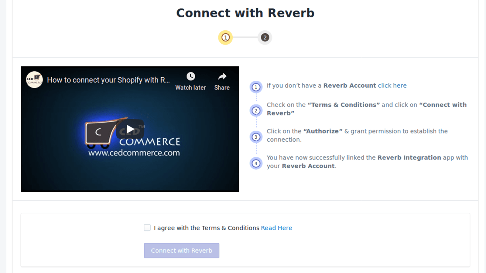 CedCommerce Reverb Integration screenshot 2