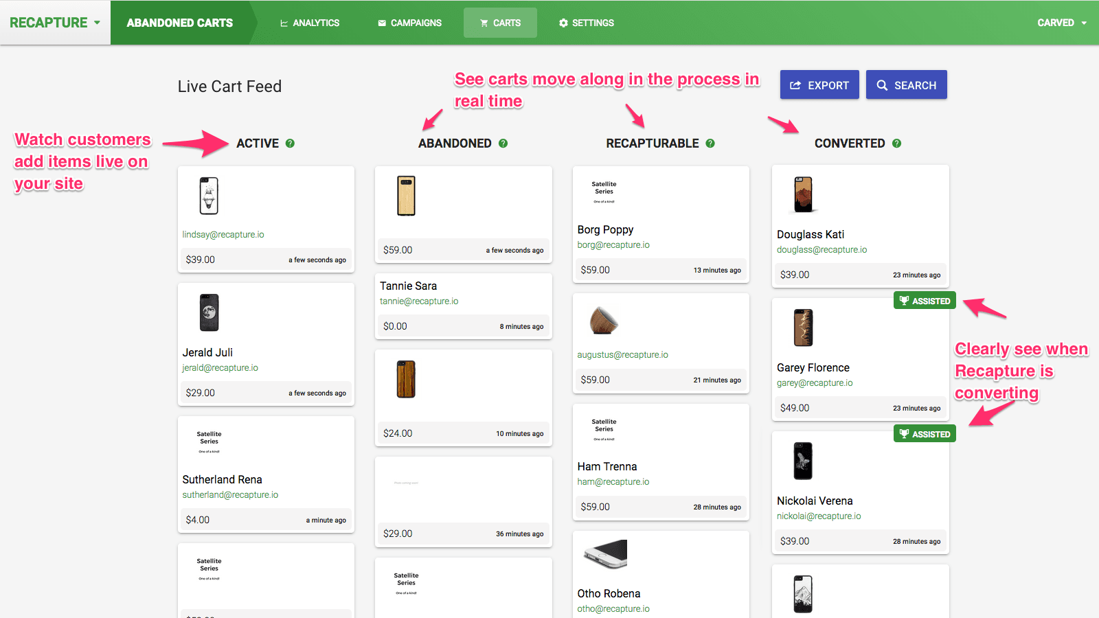 Recapture Abandoned Carts screenshot 2