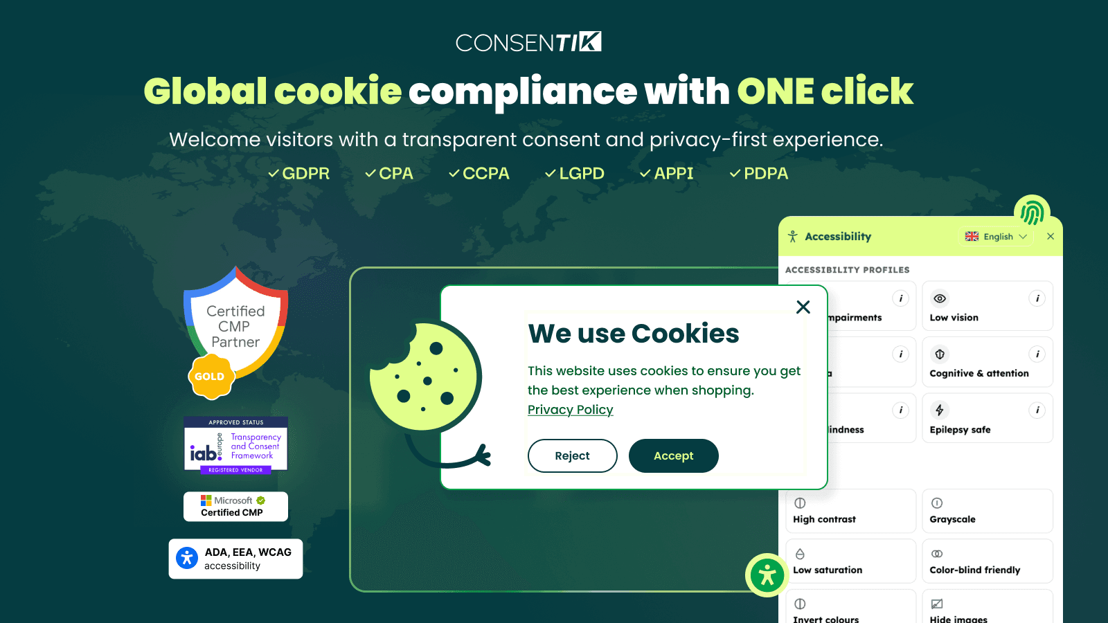 Consentik GPDR Cookie Banner screenshot 1