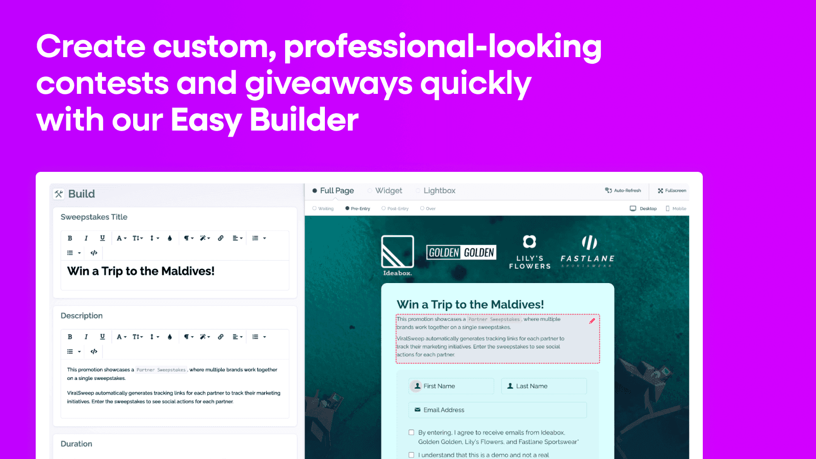 ViralSweep Giveaways Contests screenshot 1