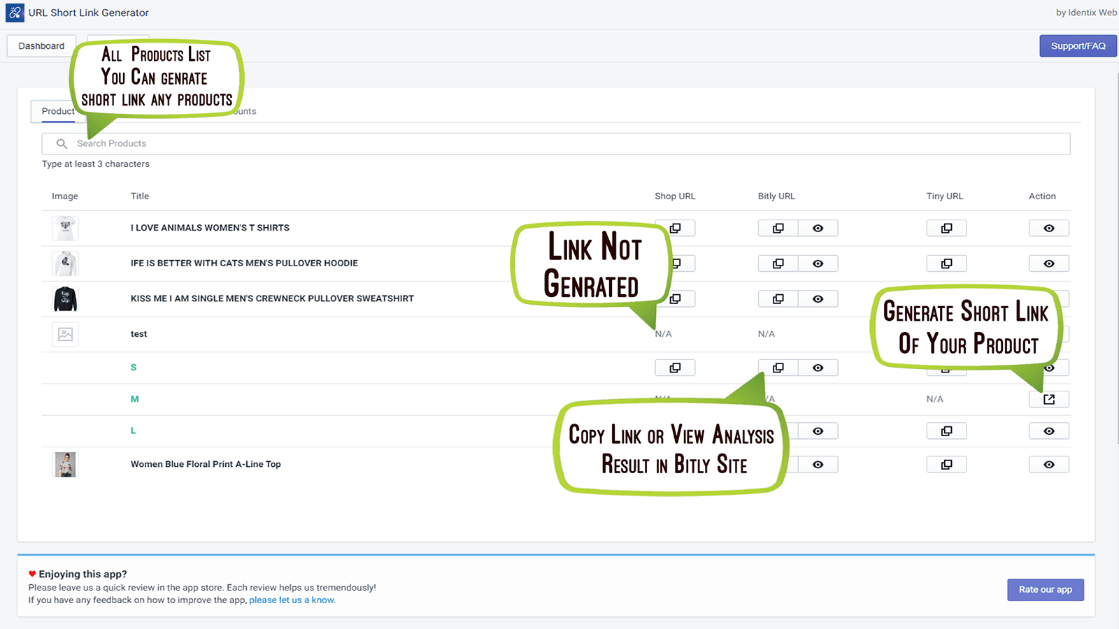 URL Shortener ‑ SnipIt screenshot 2