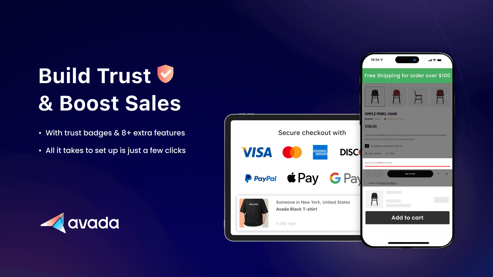 Avada Boost Sales Trust Badges screenshot 1