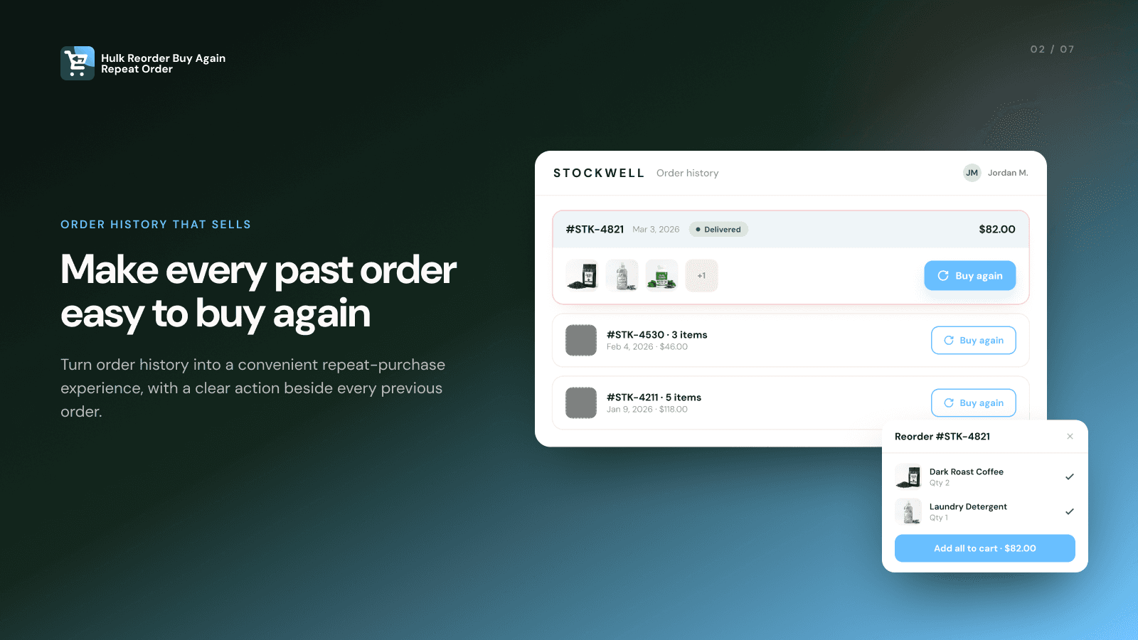Reorder Buy Again Repeat Order screenshot 2