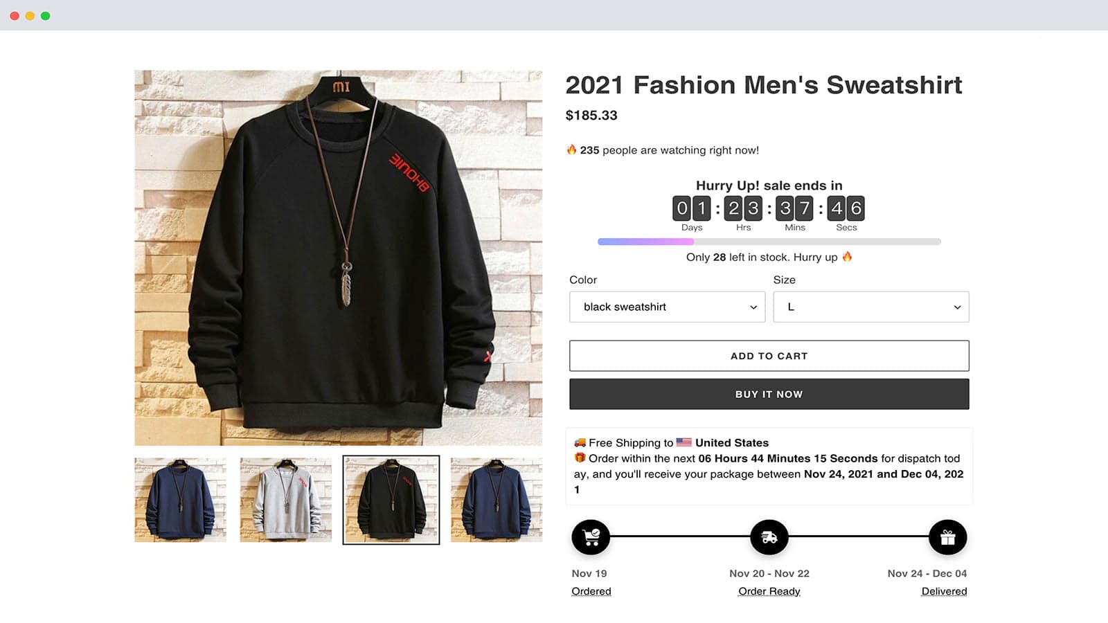 GS: Estimated Delivery Date screenshot 2