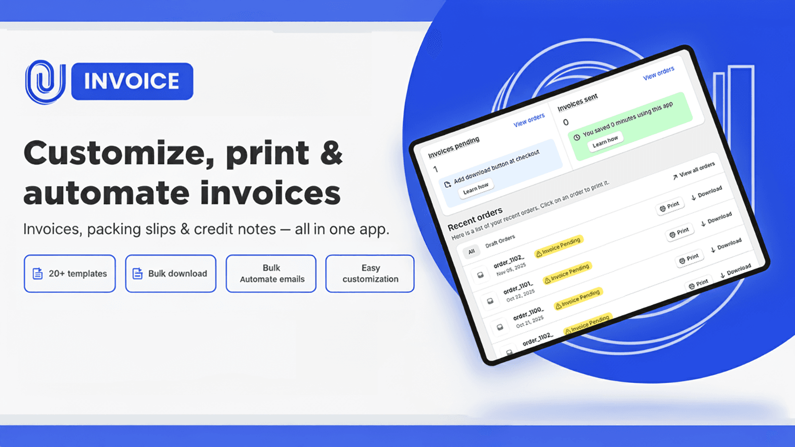 F: PDF Invoice Generator screenshot 1
