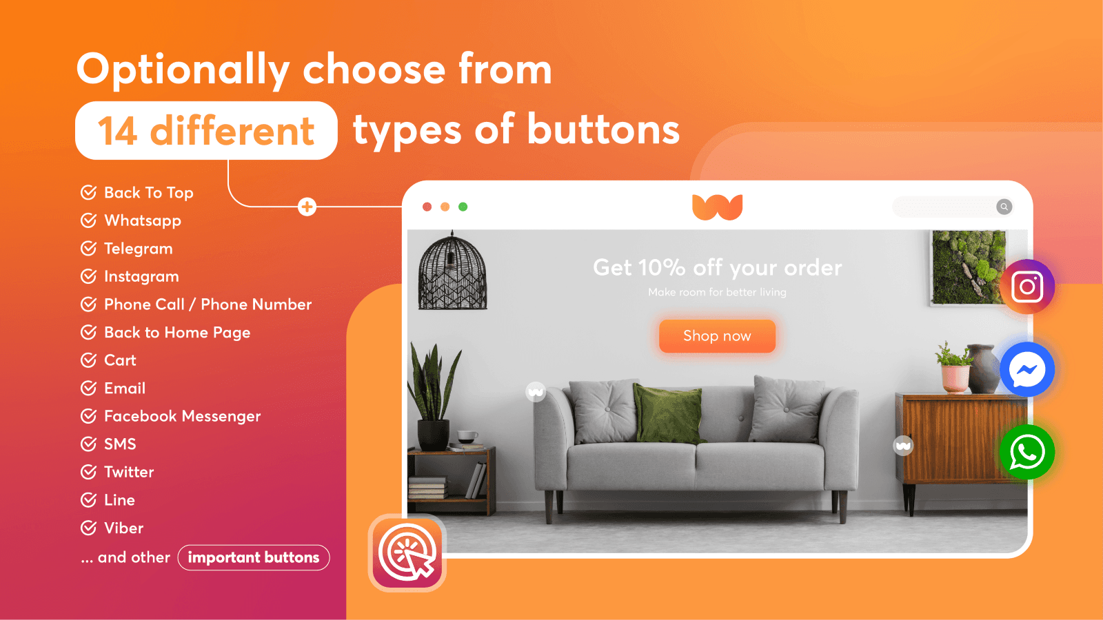 Floatify: Social & CTA Buttons screenshot 1