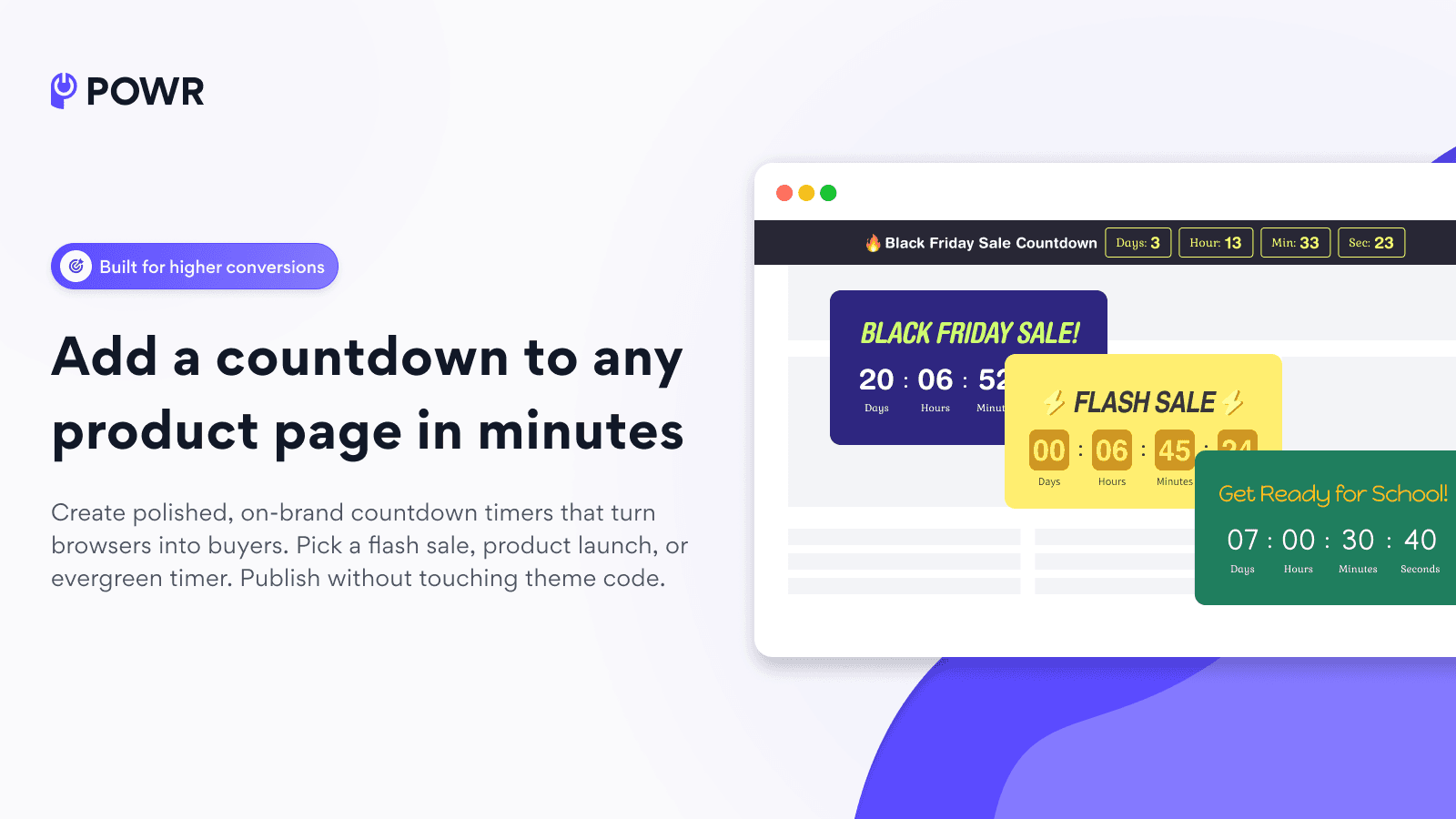 POWR Countdown Timer Bar screenshot 1