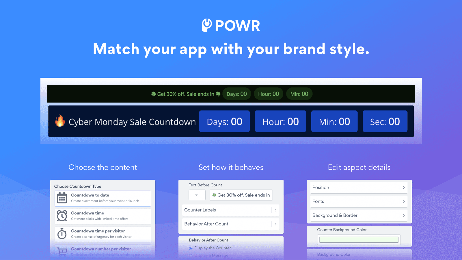 POWR: Countdown Timer Bar screenshot 1