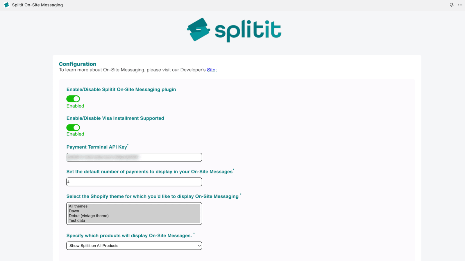 Splitit On‑Site Messaging screenshot 1