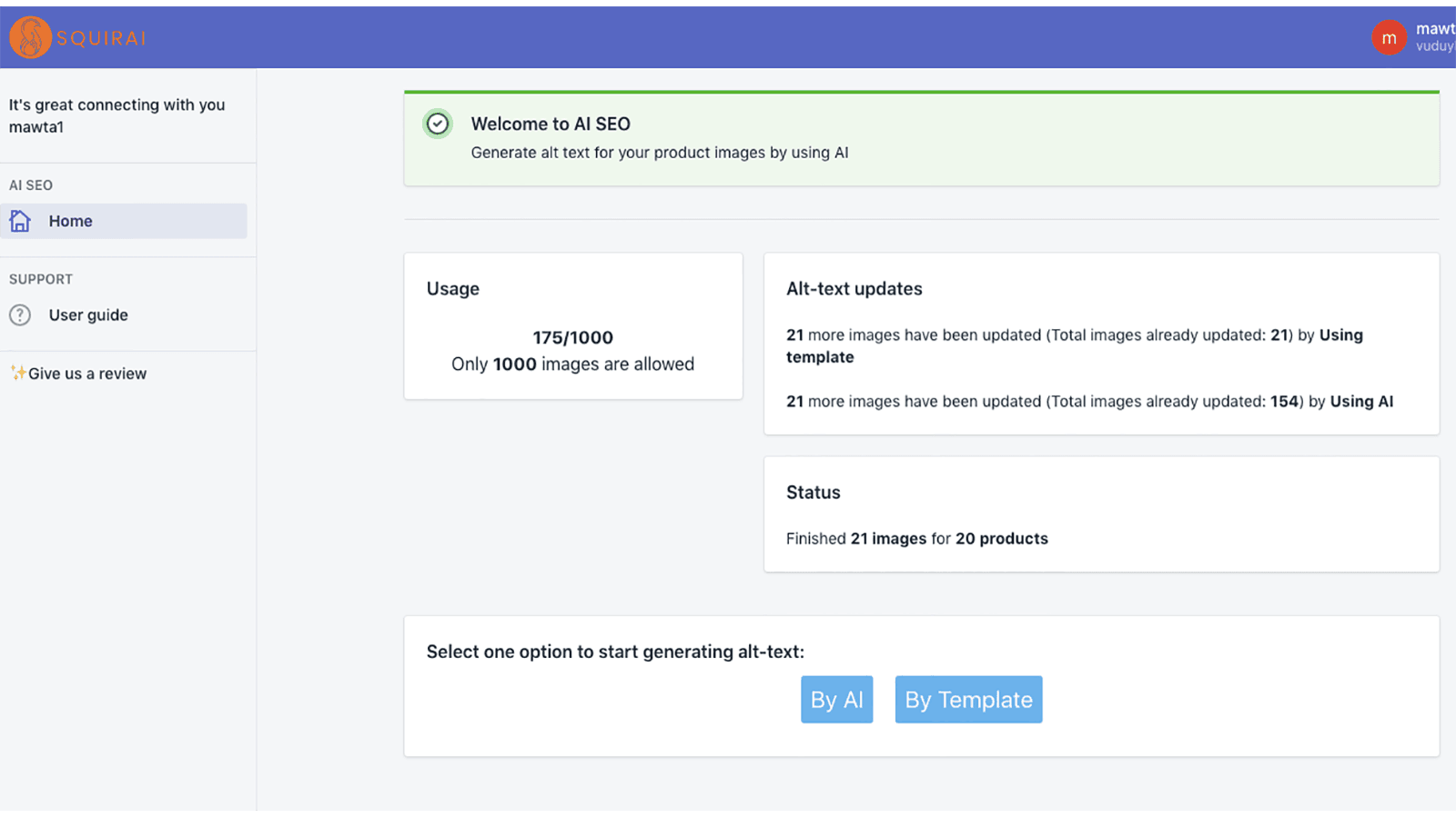 Squirai AI SEO screenshot 2