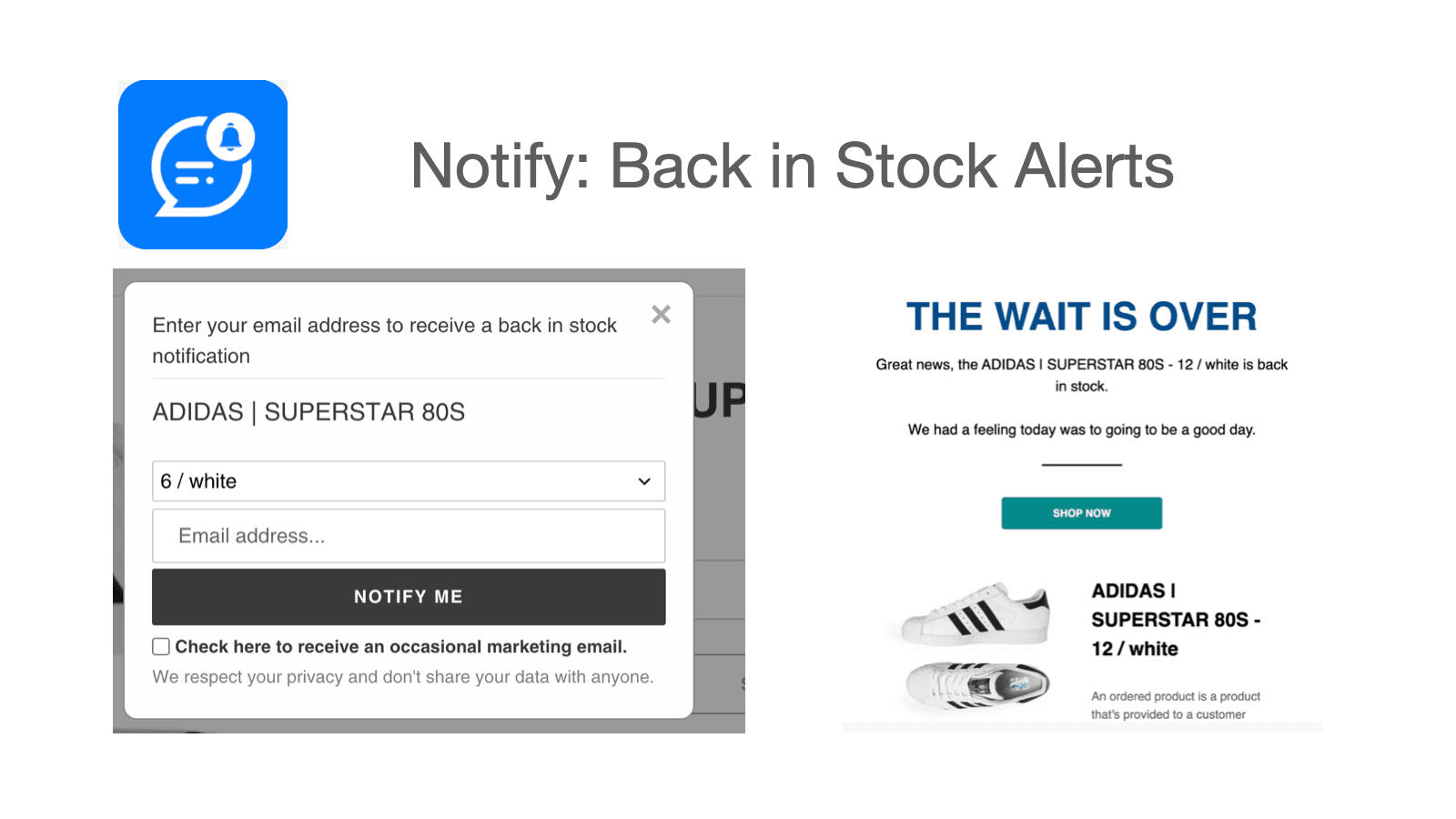 Notifi: Back in Stock Alerts screenshot 1
