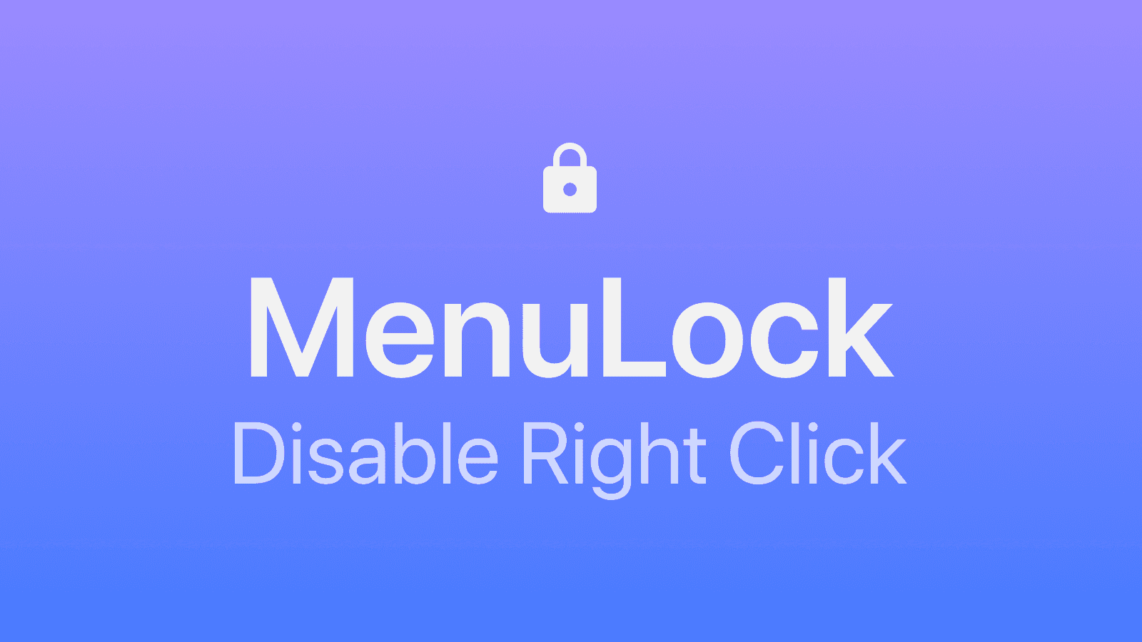 MenuLock ‑ Disable Right Click screenshot 1
